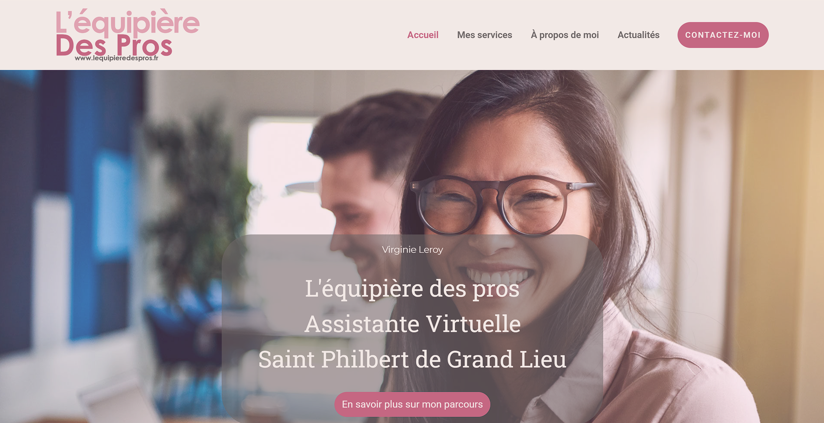 Capture d'écran du site L'équipière des pros - Assistante Virtuelle Saint Philbert